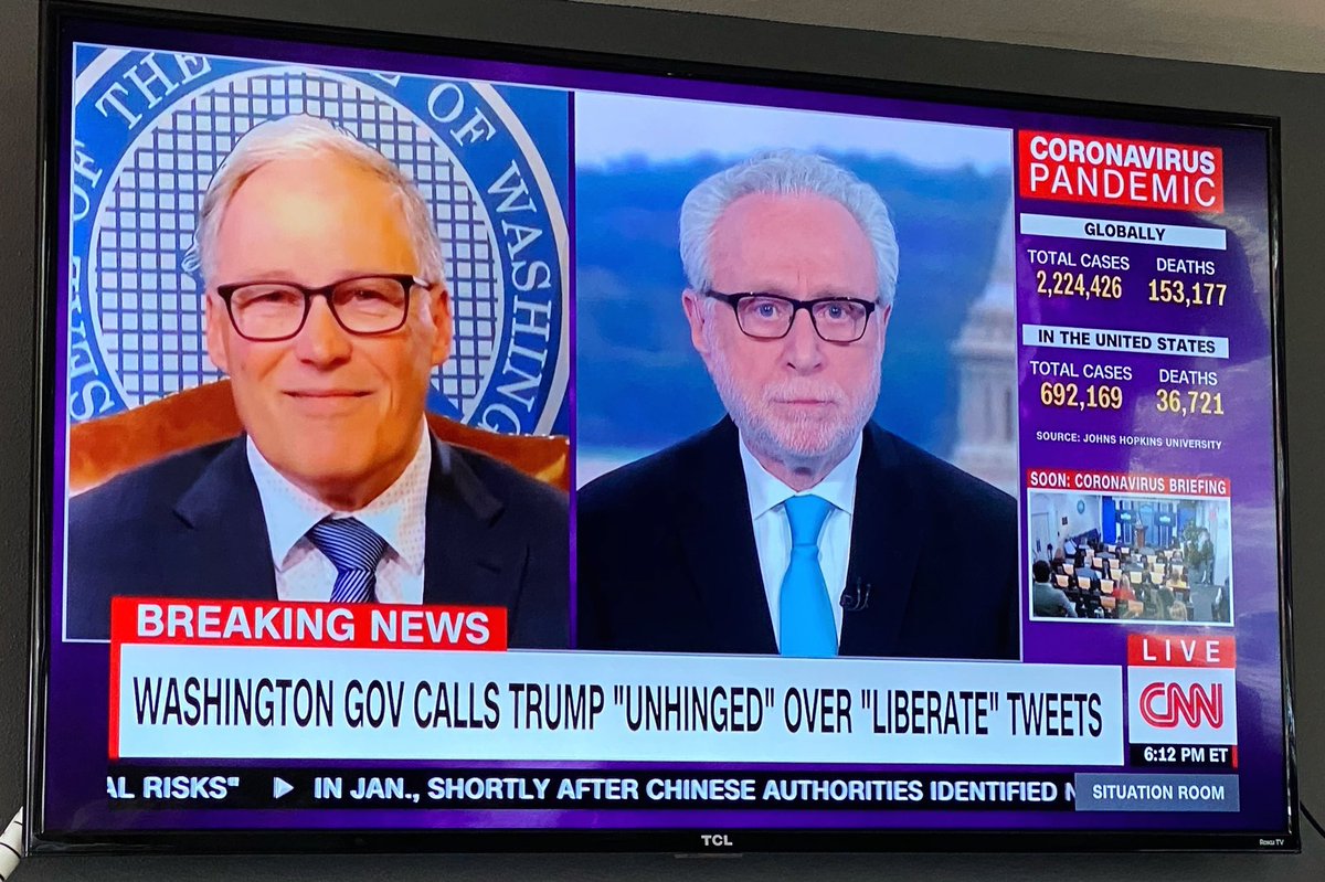 Thank you @GovInslee for true and thoughtful leadership.  Great interview today with <a href="/CNNPolitics/">CNN Politics</a>.  And way to call an unhinged 🦆 an unhinged 🦆.