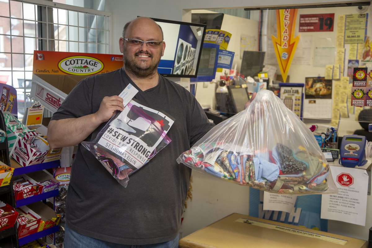 LFPress's tweet photo. St. Thomas area sewers streamline collection, distribution of home-sewn protective gear https://t.co/fi7B5bOCaH #coronavirus #sewstrong https://t.co/I4adeH2UU3