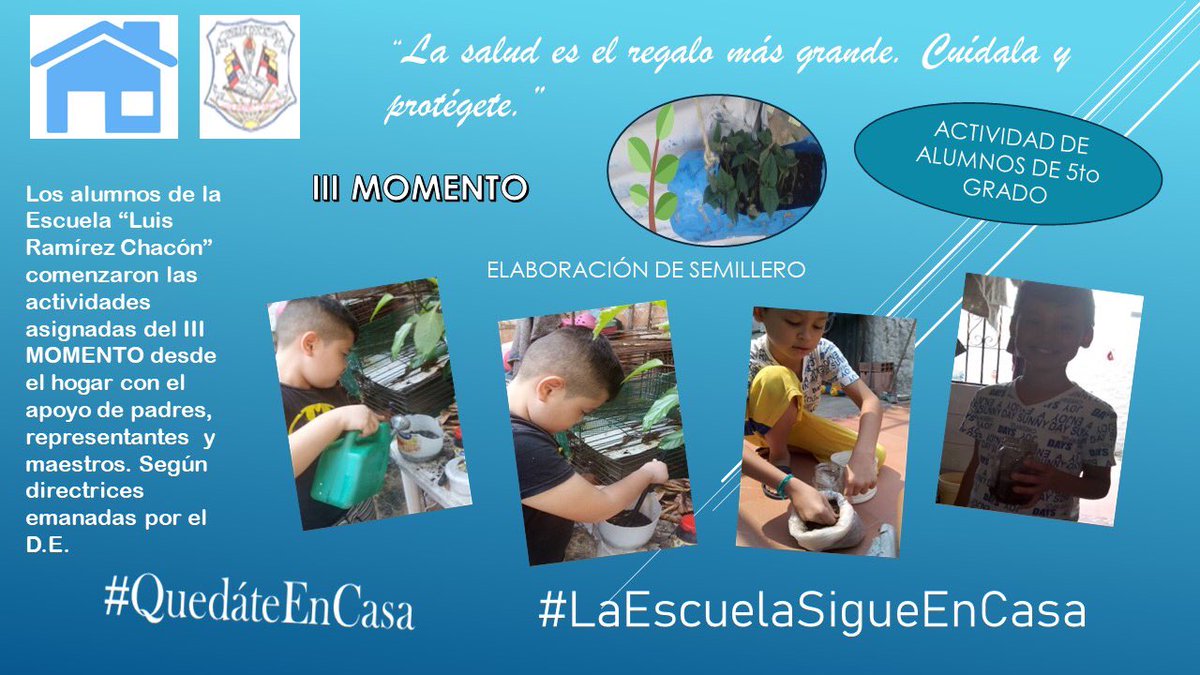 escramirezchaco's tweet photo. #17Abr #LaEscuelaSigueEnCasa #IIIMomento #EnFoto Alumnos de 5to grado, realizaron la elaboración de un semillero 🌱#QuedateEnCasa #LaEscuelaEnCasa @GobiernoTachira @DireDucacionGDT @laidygomezf @mediluis @arriechezorbel https://t.co/LxNX3uoFYp