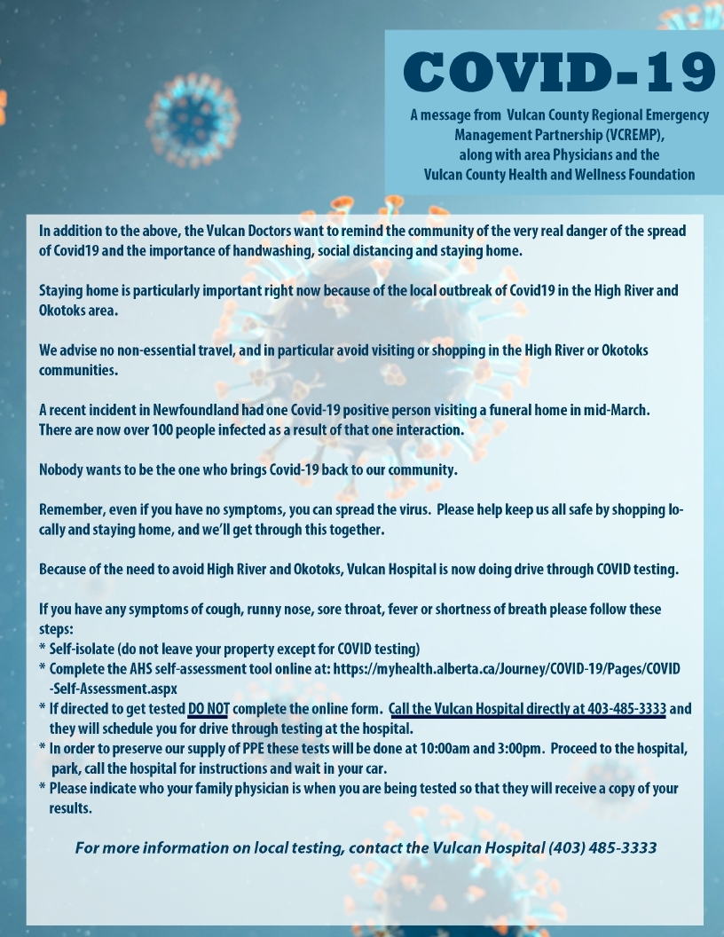 Vulcan County Health & Wellness Foundation on Twitter