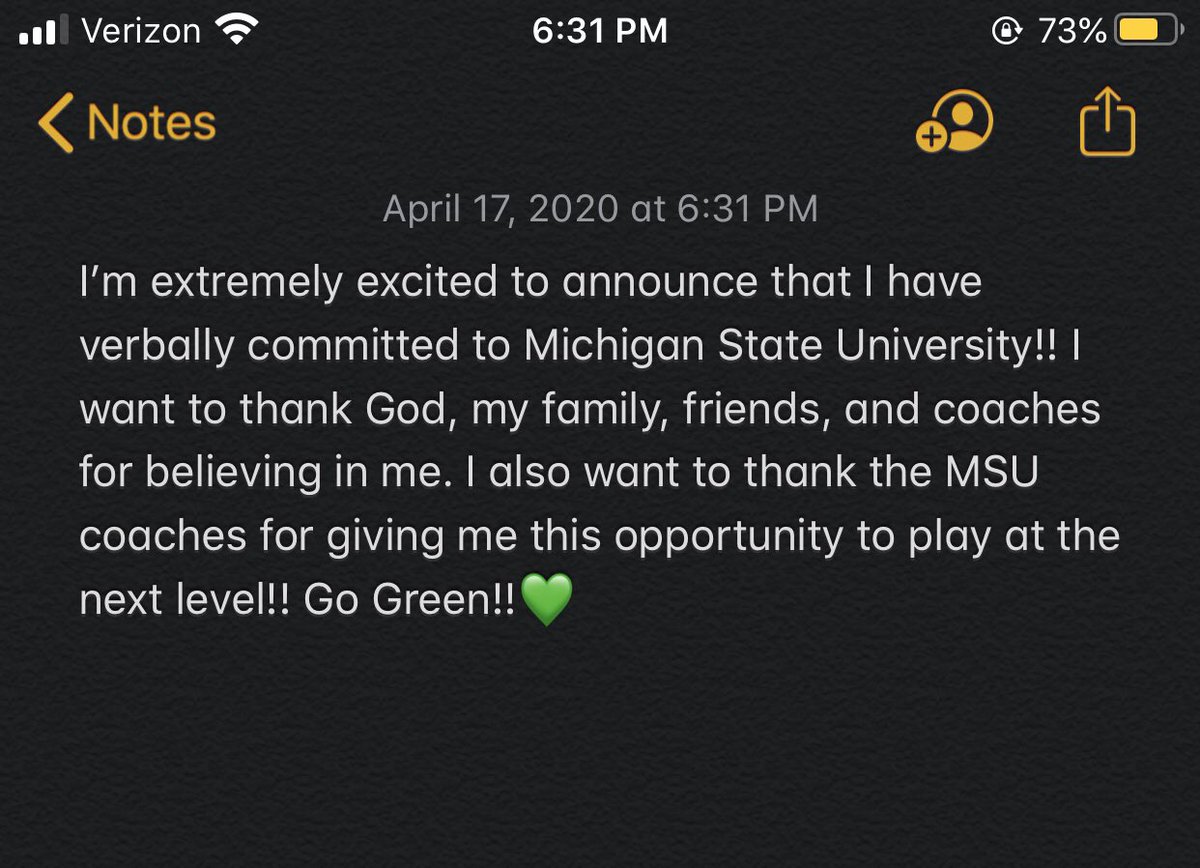 abbeykimball27's tweet photo. #verballycommitted!!! 💚💚@MSU_WBasketball @SuzyMerchant @CoachFantan @Coach_Lockwood @kristinhaynie @M_B_A_Bball @gr_wcwbb https://t.co/Lja382nFe7