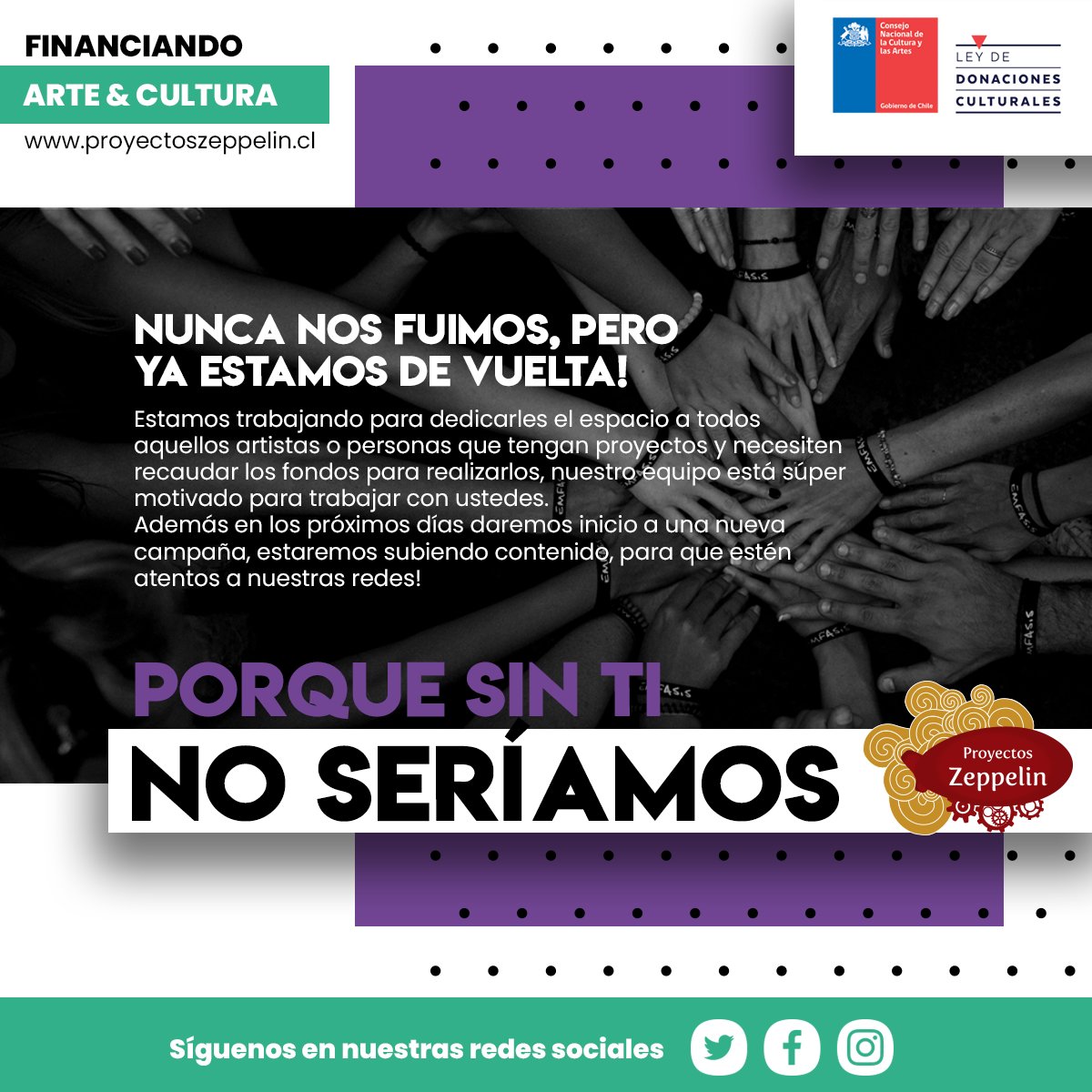 tu_zeppelin's tweet photo. ¡¡Volvimos!!
La situación actual no va a detener las ganas de ayudarlos a lograr sus metas ya sean libros, ilustraciones, fotografía, arte, música, investigaciones científicas, y más. 
#financiamiento #cultura #crowdfunding #fotografía #ilustracion #editorial #filosofía #ciencia https://t.co/WDknjO5vgk