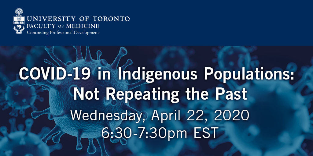 Webinar: Interested in learning about #COVID19 and it’s current effect on Indigenous communities, their physical and emotional health, and more? Join us on Wed. Apr 22 at 6:30 pm EST for a free webinar led by Rodney Haring and Isadore Day. https://t.co/T4t11qDiMh https://t.co/UTPSSBjYsL