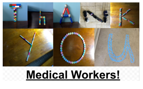 1st in a series of Thank You's made by my Ss to all #healthcareworkers for everything they are doing to help people with covid19. #ccsd93 #rdbulldogs #ProudToBeD93