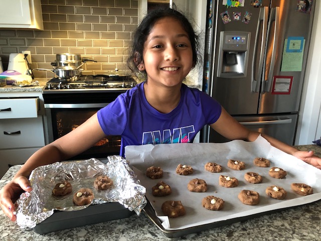 MsGefell's tweet photo. Varsha put her math skills to work by baking cookies! She practiced measurement and elapsed time! Two key skills third graders have worked on this year! https://t.co/yV7eVVXU0N