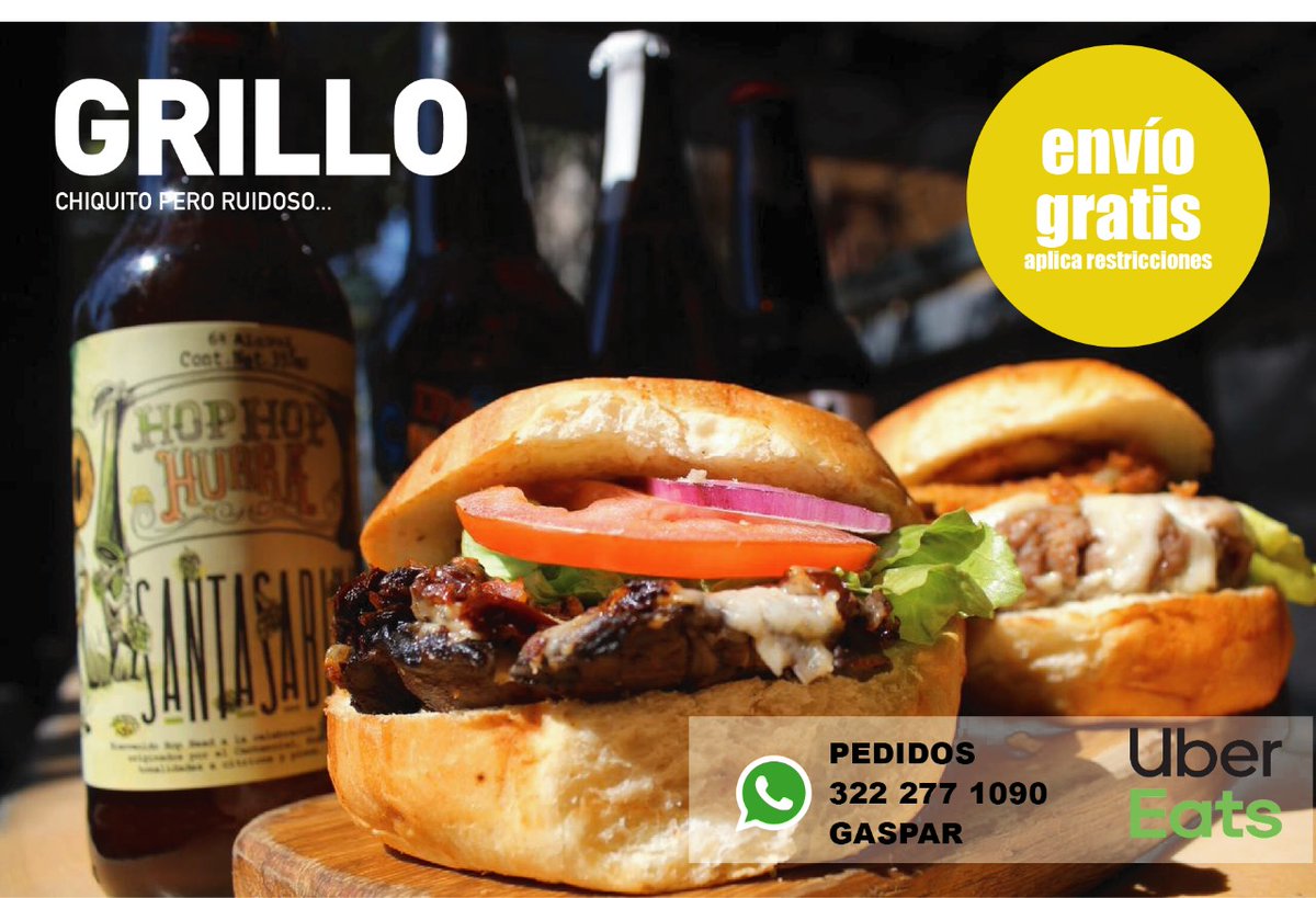 Para que la cuarentena no parezca eterna, llevamos al Grillo a tu casa! Paquetón con 2 Burgers + 4 Artesanales locales $480 Con ENVÍO GRATIS! Pídele a Gaspar 322 277 1090 📲
#SalvandoEmpleos #JuntosPodemos #ConsumeLocal #Gdl
<a href="/tuenchapu/">Tú en Chapu</a>
