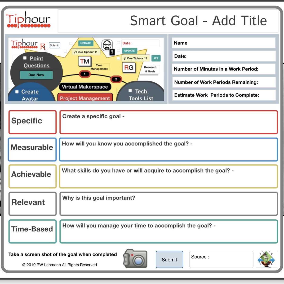 Smart Goal Form - #Smartgoals #Evaluation  #criticalthinking #designthinking #21stcenturyskills #stemideas #stemlessons #stemprojects #asee #asem #asce #asme #aiaa #swe #engineeringthinking #pblplanning #personalizedlearning   #growthmindset