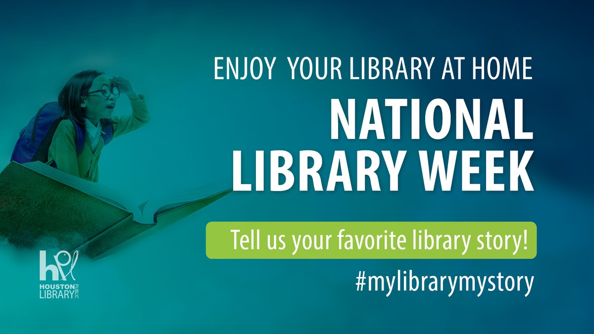 houstonlibrary's tweet image. Happy #NationalLibraryWeek! Using #mylibrarymystory, tell us your favorite library story! #ILoveHPL #houstonlibrary