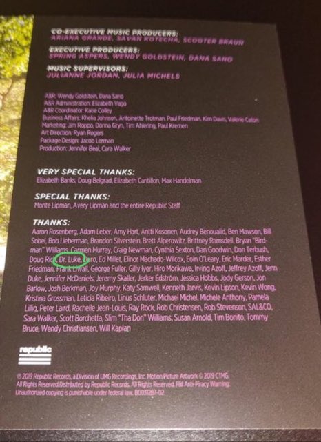 Scooter is also good friends with Dr. Luke ( https://twitter.com/burbankbeach/status/1099147276650459136?s=21)His recent purchase of Big Machine Records included a joint venture with Luke, and had also recruited him for the Charlie’s Angels soundtrack. Both events happened in 2019.  https://twitter.com/burbankbeach/status/1099147276650459136