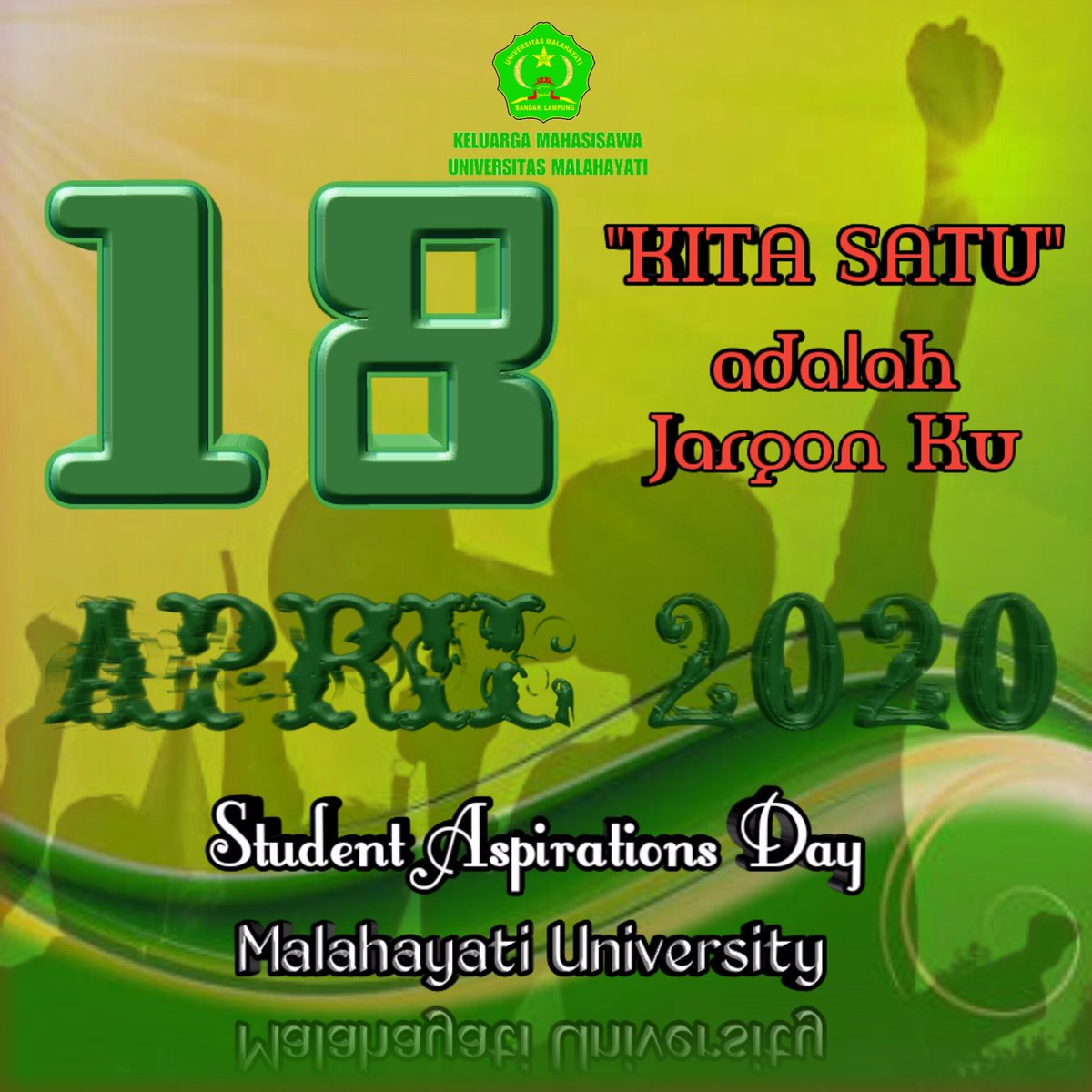 18 April yang ke 4. 😊

#18April
#HariAspirasiMahasiswa
#KMUNMAL
#UniversitasMalahayati