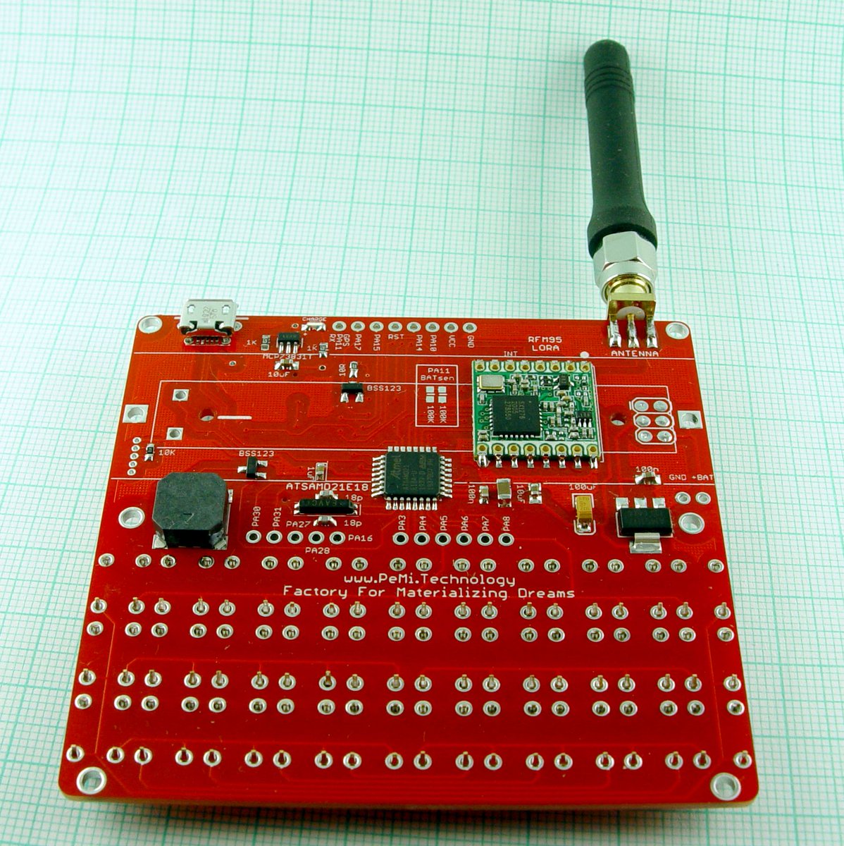 bobricius's tweet photo. #Armachat - offgrid standalone QWERTY chatboard. Super simple only RFM95 LORA radio and SAMD21. Assembled :) and looks all working. #PCBWay3rdPCBDesignContest Manufactured in @PCBWayOfficial https://t.co/ZEt5DKaGy5