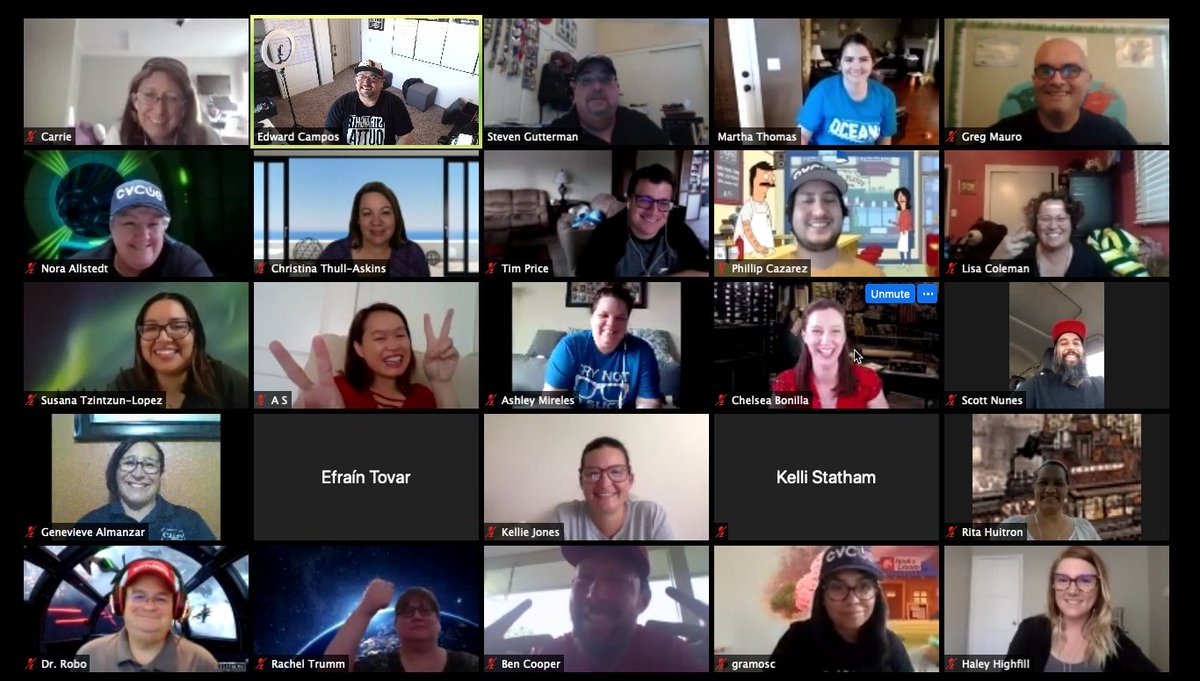 cvcue's tweet image. Thanks to the 35 educators that showed up to our 1st ever Virtual Mixer yesterday evening.

We shared some successes, struggles, &amp;amp; laughs about the our new normal.

If you missed out, don&apos;t worry, we&apos;re having these weekly so register for the next 1. 

#WeAreCUE @cueinc #SomosCUE