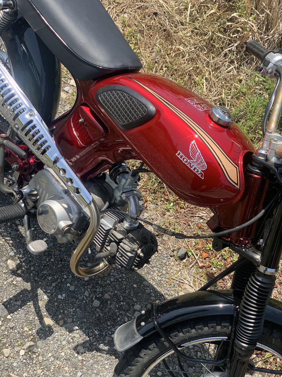44factory ベンリィcl50 外装フレーム塗装 シート張り替え ボアアップ マフラー交換ありがとうございましたー ご依頼お待ちしてます