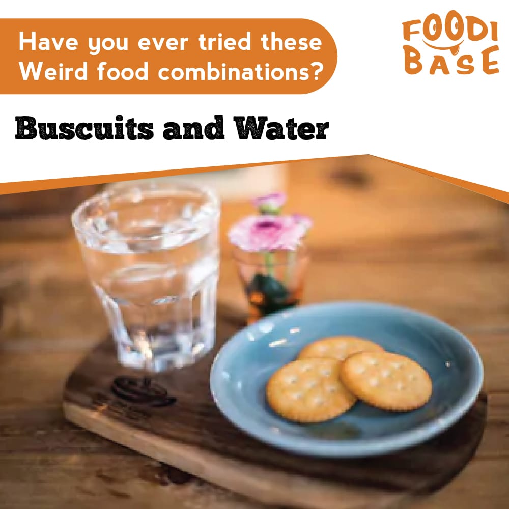 FoodiBase's tweet photo. Have you dipped Biscuits in water and relished it!! Well, we are curious to know your weird food combinations.. Here are some that we have tried so far and must say that it tastes YUMMY!!!#WeirdCombination #Lockdown2020 #Corona #Foodie #SaturdayMotivation #SaturdayThoughts https://t.co/CDnbfX0x3d