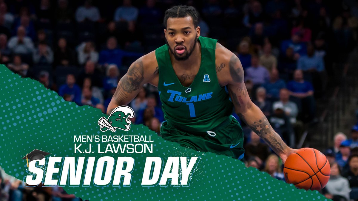 Our final <a href="/GreenWaveMBB/">Tulane Men's Basketball</a> SENIOR DAY spotlight highlights graduate student @KJLawson2!

Story | bit.ly/3cryyEX

#RollWave