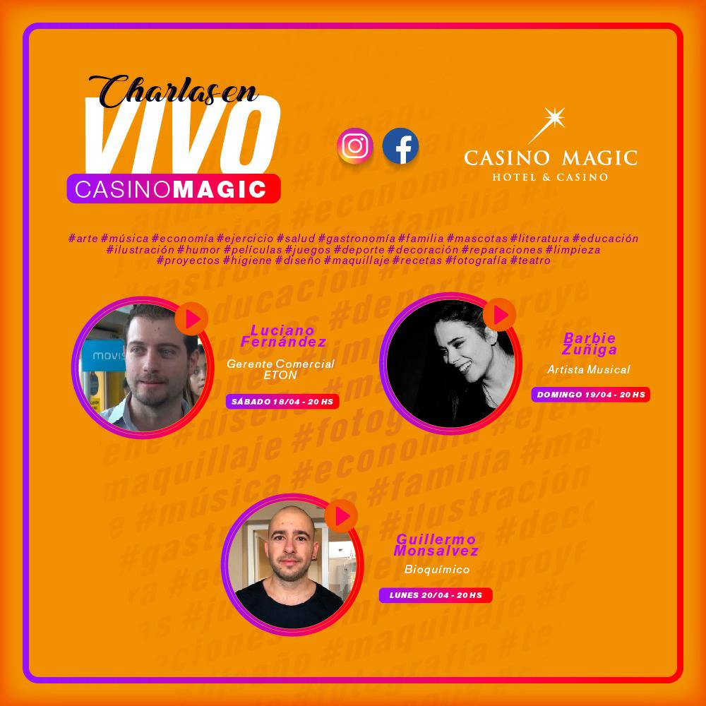 No te pierdas las proximas charlas por Instagram!!!
#CasinoMagic #Neuquen
Todo lo que imaginabas y MÁS!
https://t.co/G5nApyfict https://t.co/uKdTUAYjAd