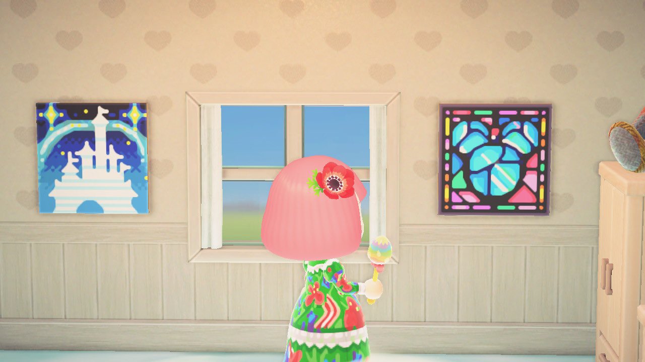 りょん ミッキーのステンドグラス ディズニー ミッキー マイデザイン どうぶつの森 マイデザ配布 りょんデザ ハピネス島