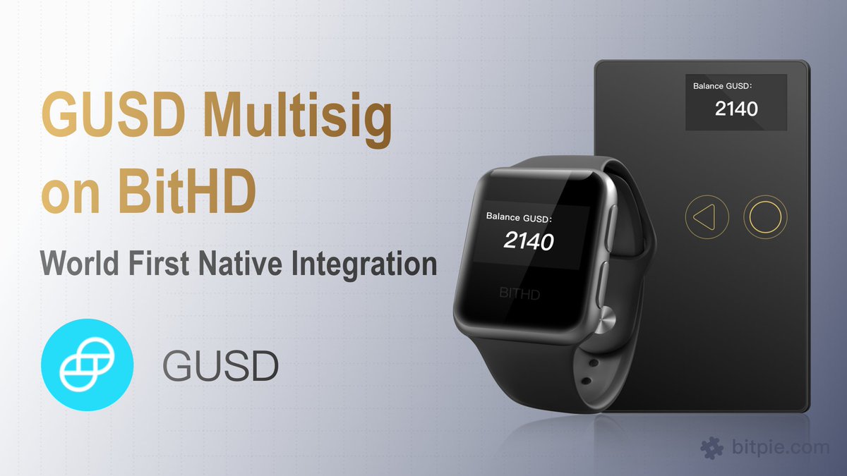 BitpieWallet's tweet photo. #GUSD Multisg Integration
BitHD hardware wallet now supports the full function of stablecoin $GUSD on #multisig wallet!
#Bithd is the first open-source NATIVE #multisig hardware wallet for #ERC20 tokens, especially #stablecurrency.
https://t.co/tWtXb6EcF6
@Gemini 🤝🤝 https://t.co/AI8isAOdnS