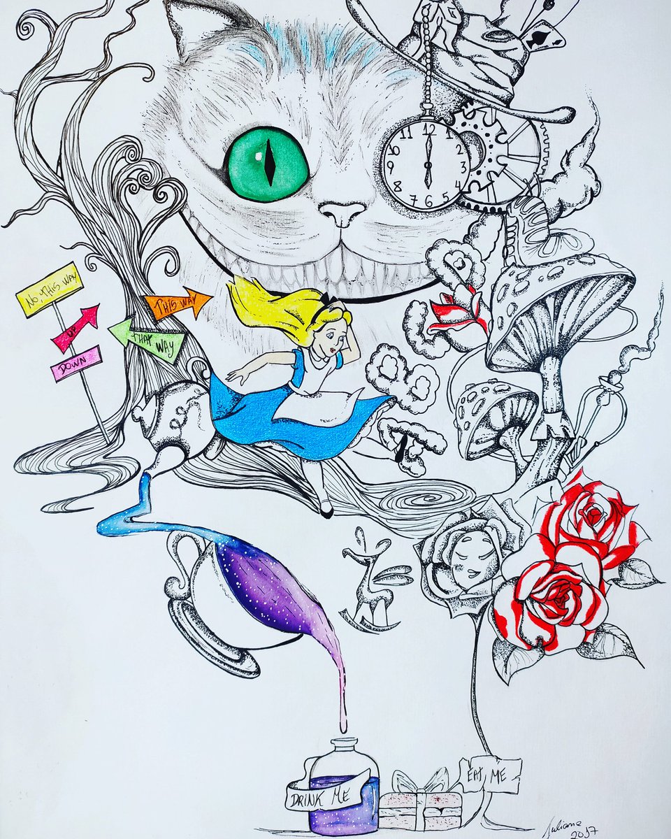 JubsArtist's tweet photo. Mark a friend who loves #aliceinthewonderland and love this type of drawing

This #drawing I did a few years ago, I decided to post just now

#drawingoftheday #desenho #AliceInWonderland #fanart https://t.co/UO3QOagegO