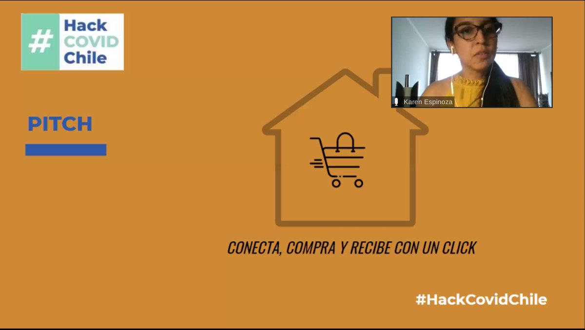 Felicidades al equipo detrás de "Conecta, compra y recibe con un click", plataforma e-commerce que buscará facilitar la venta online de miles de emprendimientos en Chile, y que hoy fue reconocida con el segundo lugar - empate de la categoría Pyme de #HackCovidChile. #Covid19Chile