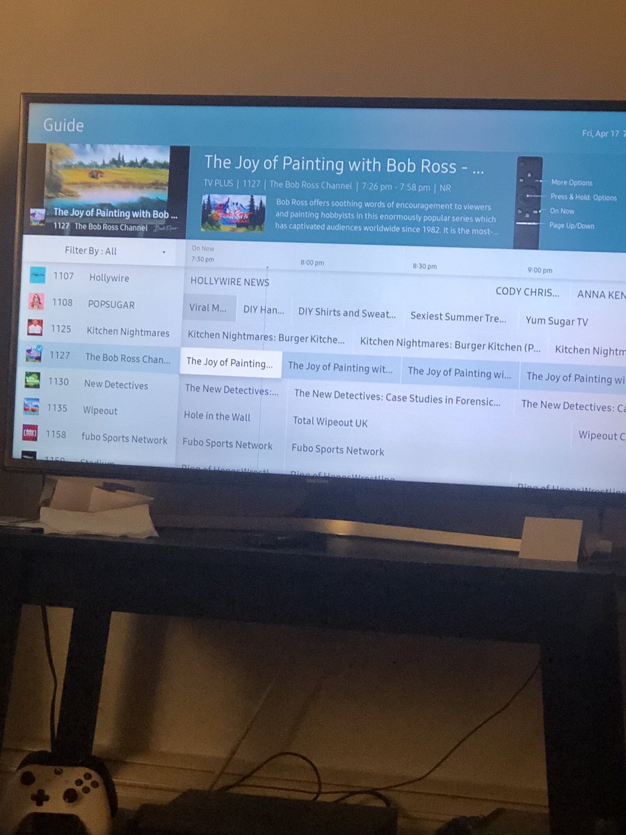camsibear's tweet photo. OUR TV HAS A BOB ROSS CHANNEL !!!! https://t.co/VFVo4wI06H