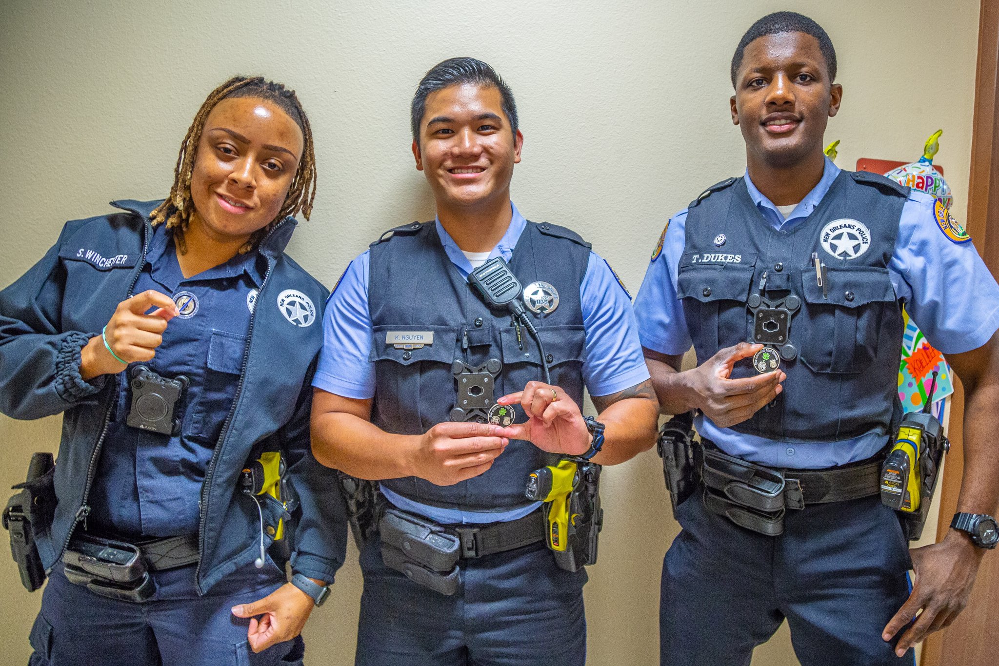 protecting-the-blue-on-twitter-police-officers-with-new-orleans-police-department-7th-district-and-their-new-lucky-protecting-the-blue-challenge-coins-protectingtheblue-lawenforcement-thinblueline-bluelivesmatter-neworleanspolicedepartment