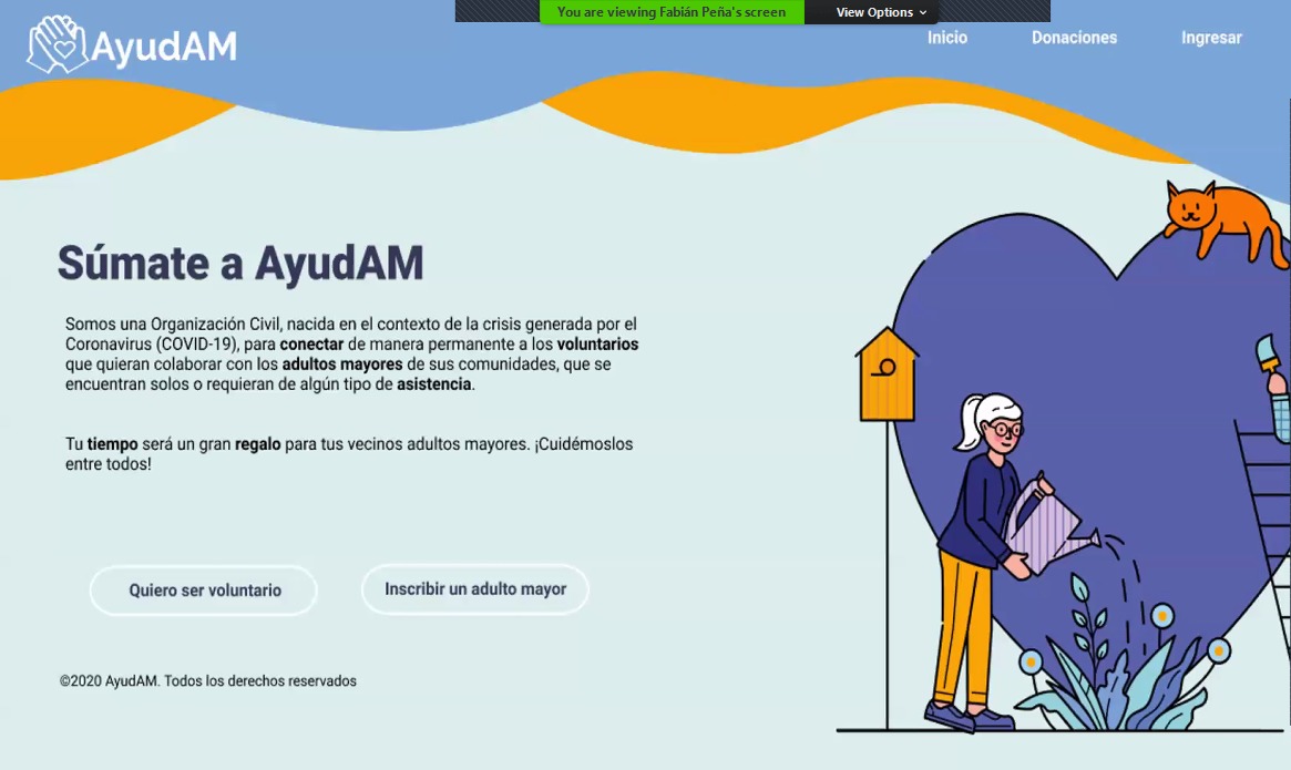 Felicidades al equipo detrás de #AyudAM iniciativa reconocida en el primer lugar - empate de la categoría Adulto Mayor de #HackCovidChile, y la cual buscará coordinar y entregar asistencia a los AM en coordinación con las municipalidades. #Covid19chile