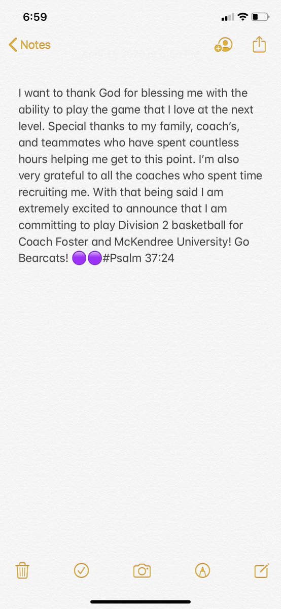cczerniak2020's tweet photo. Excited to announce that I will be continuing my basketball career at Mckendree University! #GoBearcats 🟣🟣 https://t.co/df9aKWzGtR