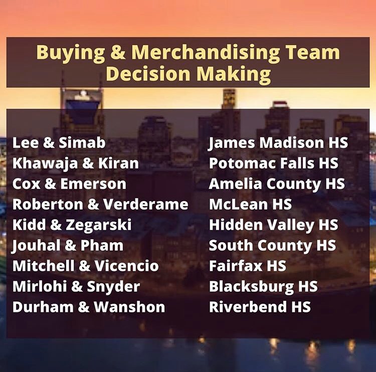 Happy #FinalistFriday!! This week we are recognizing the individuals from our VA only events, Financial Consulting, Professional Selling, and some of our finalist teams in TDM! Congratulations to these finalists! 🥳🔷 #VADECAvision