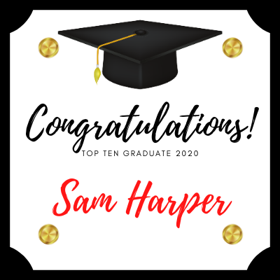 STEMAcademyNHS's tweet photo. Join us in congratulating Sam Harper- one of the top 10 in NHS Class of 2020. #Stemrocks 
@NHSTexans https://t.co/PImdCUnlKr