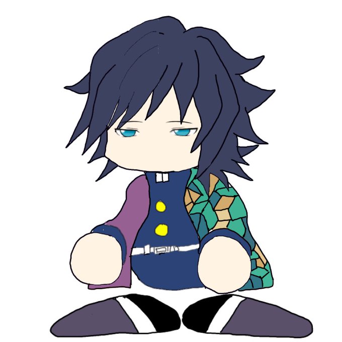 メラ🔥鬼滅の刃＠グッズ情報屋さんがTwitterに投稿した冨岡義勇(鬼滅の刃)のイラスト。