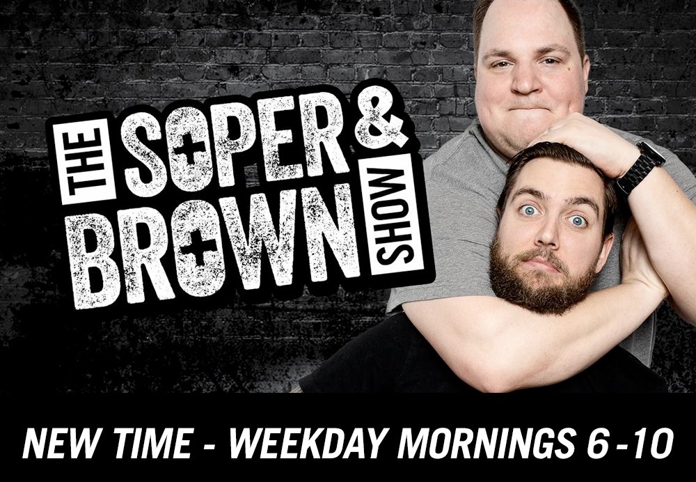 977HTZFM's tweet photo. Heads up - Soper & Brown have a NEW time, starting this Monday... Weekdays from 6 - 10am! #HTZFM https://t.co/bSz29eWT76