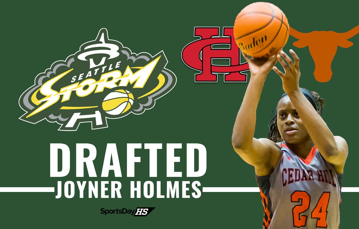 SportsDayHS's tweet photo. Cedar Hill 👉 Texas 👉 Seattle

Joyner Holmes has been selected in the #WNBADraft by the Storm with the 19th overall pick!

#HookEm https://t.co/uKrzUrwyyZ