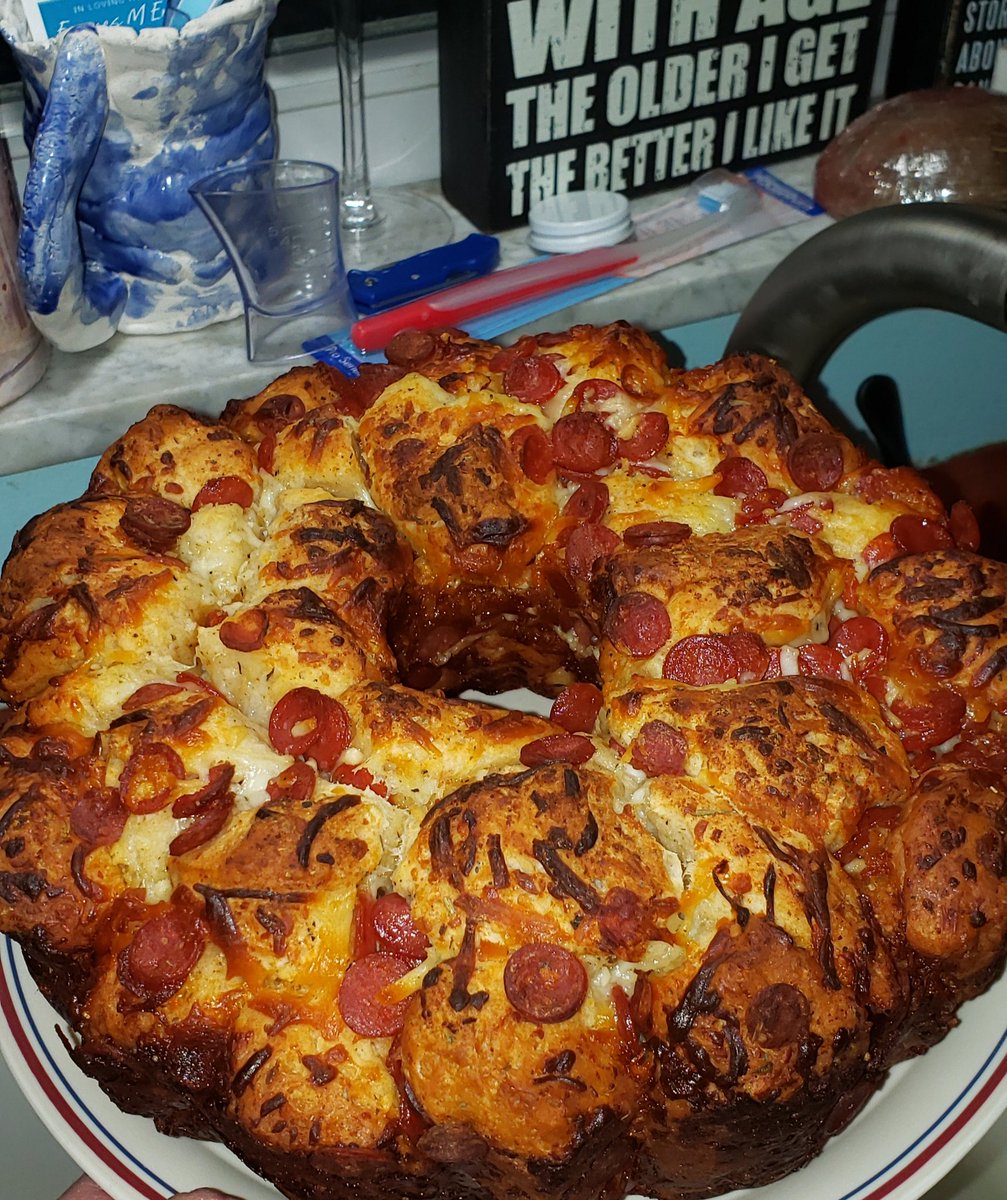 Quarantine comfort food!  Pull apart pizza monkey bread!