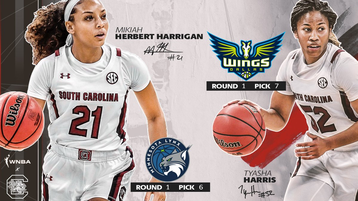 The newest Gamecocks in the WNBA! 
Congrats <a href="/2121Mikiah/">Kiki2⃣1⃣</a> <a href="/TyHarris_52/">Tyasha Harris</a> #SCWomanUp

📰: gamecocksonline.com/news/2020/4/17…