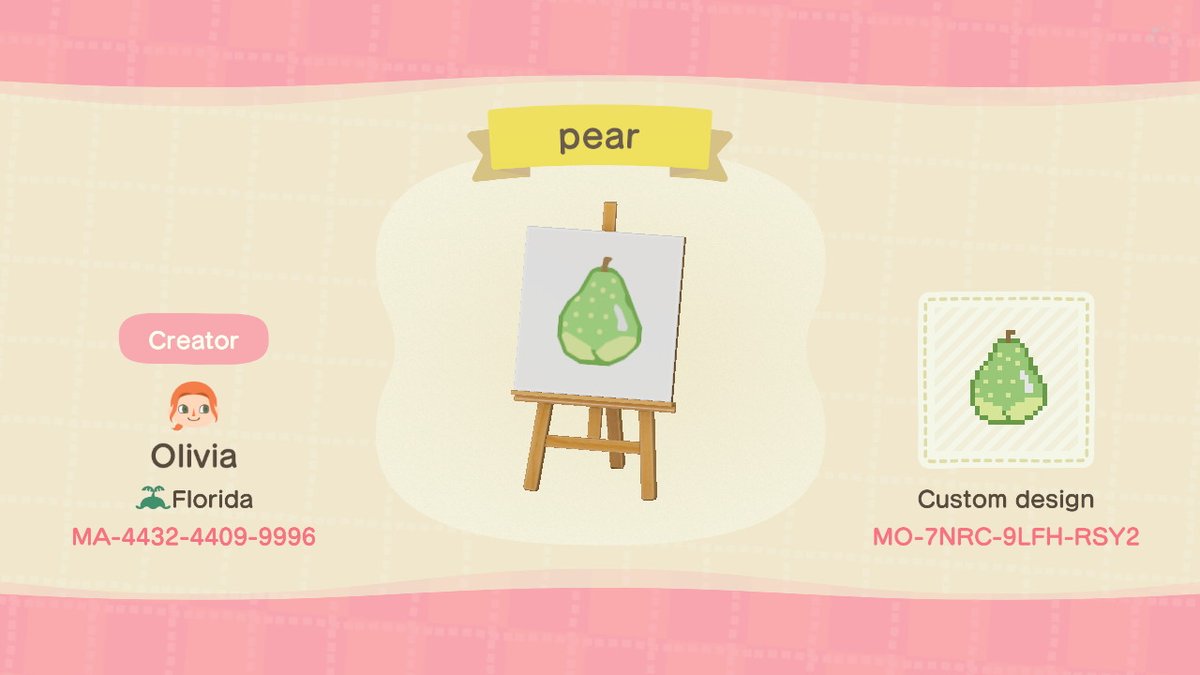acnh_olivia's tweet photo. Made some fruit signs! Apples and oranges to come. #AnimalCrossing #ACNH #ACNHdesigns https://t.co/RUhd15IbU8