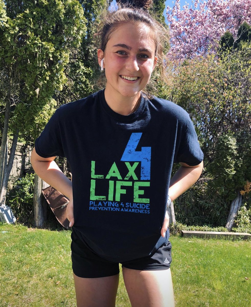 CorryneSulp's tweet photo. Due to our season being cancelled SRUlax is unable to host a Lax-4-Life game @LAX4LIFE_INC  In honor of National Semicolon (April 16th) day I play for those who can’t &amp; for my young athletes in the making.  #WhoIPlayFor https://t.co/VKCc8lnhY2