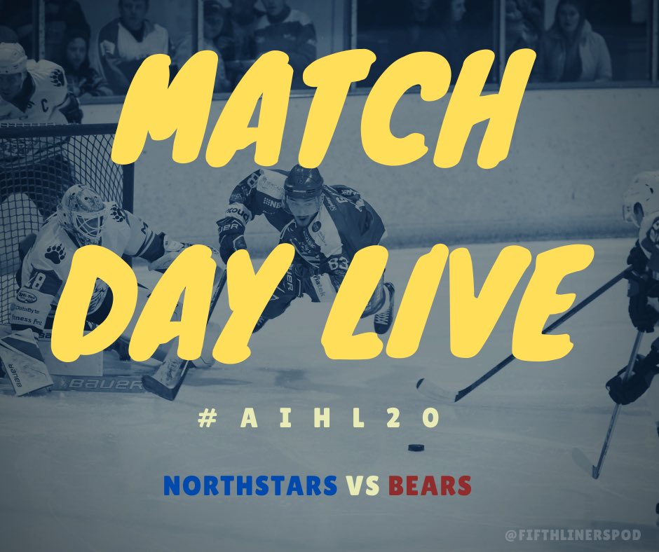 🔴 #AIHL20 match day one |

5pm on YouTube: <a href="/SydneyBears/">Sydney Bears</a> 🐻 v Newmarket Northstars 💫 

Sim only: @CBRBrave 🛡 v <a href="/SydneyIceDogs/">Sydney Ice Dogs</a> 🐶 

Sim only: <a href="/MelbourneIce/">Melbourne Ice</a> 🧊 v <a href="/ADLAdrenaline/">Adelaide Adrenaline</a> 💉

📺 bit.ly/FifthLinersYou…