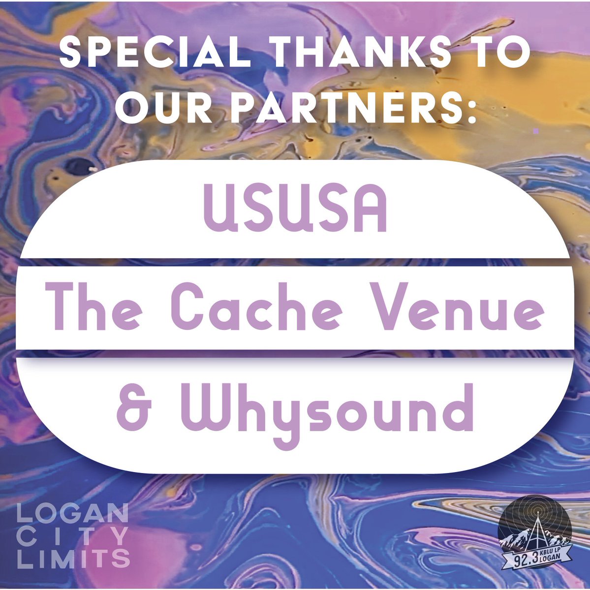 aggieradio's tweet photo. We are so excited for our Logan City Limits Livestream today! Watch with us live at 7p.m. on https://t.co/ipWF4vFiwu or our social media live streams including YouTube! @USUSAevents @TheCacheVenue @whysoundvenue https://t.co/4Tr3AsIbff