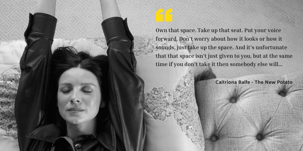 And when she told us to ‘own that space’.  #Caitspiration  http://www.thenewpotato.com/2020/02/14/caitriona-balfe-2020/