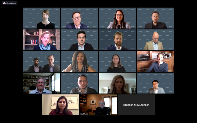 SUBiodesign's tweet photo. 2019-20 Biodesign Innovation Fellows #FinalPresentations with 272 viewers online including Brook Byers, @LisaEarnhardt, @joshatnea, @PaulYockMD, and all of our fabulous fellows! #HealthTech #Innovation #Training https://t.co/G0pgygXzpl