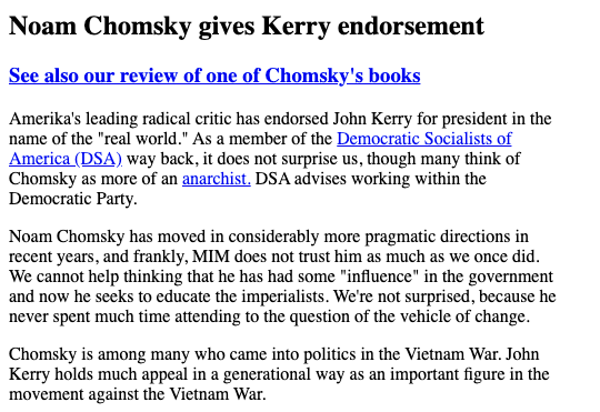 For the rank propagandists pretending that Noam Chomsky said something unusual, unexpected, different or out of character for him today (he's been saying the same thing about this question for decades):