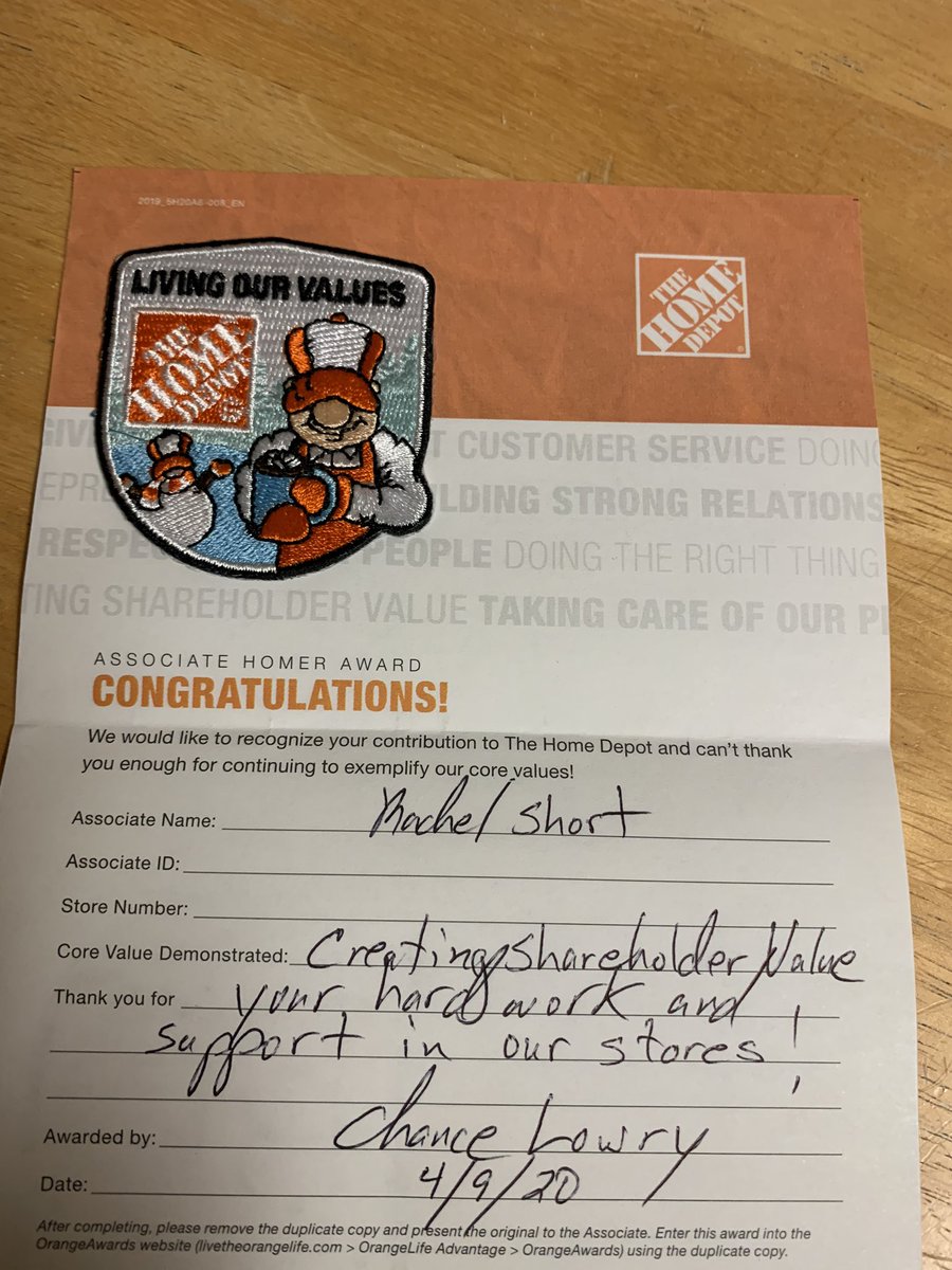 MET6839's tweet photo. Nice to come home after a rough week and receive this in the mail. With everything going on I can say that Home Depot truly cares for their associates and I am proud to be a part of this wonderful company.@SchweitzerRoger @chance_lowry @josh_mayou https://t.co/JCxCY4qclR