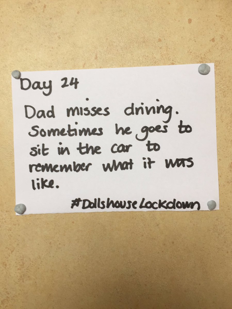 Day 24 Dad is feeling a bit sad. He’s wondering if it’s OK to drink and not-drive.  #DollshouseLockdown  #nzlockdown