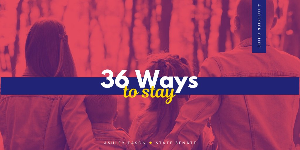Ashley_B_Eason's tweet photo. Really excited about tomorrow morning when we officially kick off #36WaysToStayโa collection of small, daily actions that help families and businesses stay healthy, happy and thrive in the 36th District. #indy #greenwood #beechgrove #marionco #johnsonco https://t.co/93Nwf09Uot