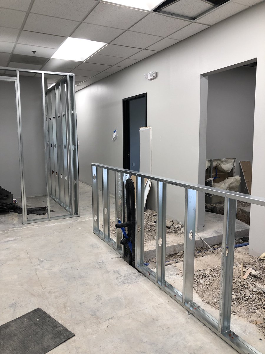 prostheticslab's tweet photo. Finally, progress 😌 We literally waited months for this and the pandemic didn’t help. Now about that business reopening in two weeks... #prostheticslab #office #remodel https://t.co/DwUMkvLOUv
