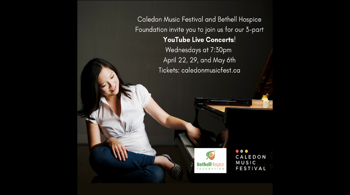 BethellHospice's tweet photo. Caledon Music Festival &amp; Bethell Hospice Foundation invite you to join us for our 3-part YouTube Live Concerts! Wednesdays at 7:30 p.m. – April 22, 29, and May 6. Tickets: https://t.co/xS3yVFhX82

@YourCaledon https://t.co/GNrBB6VPWW