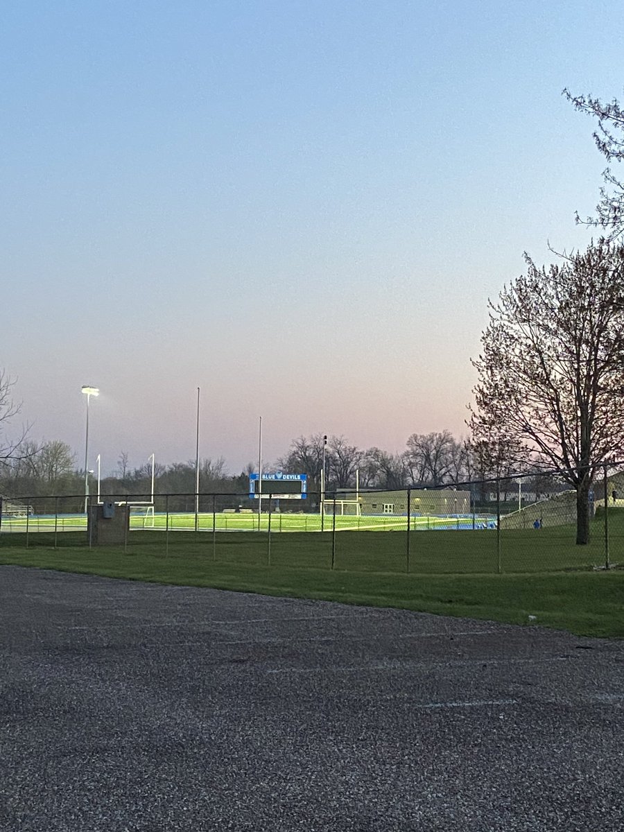 Lights are on at Flinn Stadium.