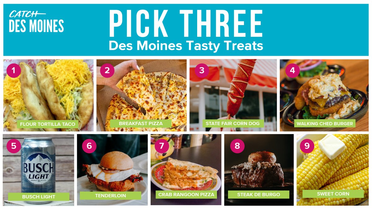 Alright Des Moines-ians. You know the drill. You can only #pick3. Which ones do you you choose? RT and tag 3 friends to play along. #CATCHdsm