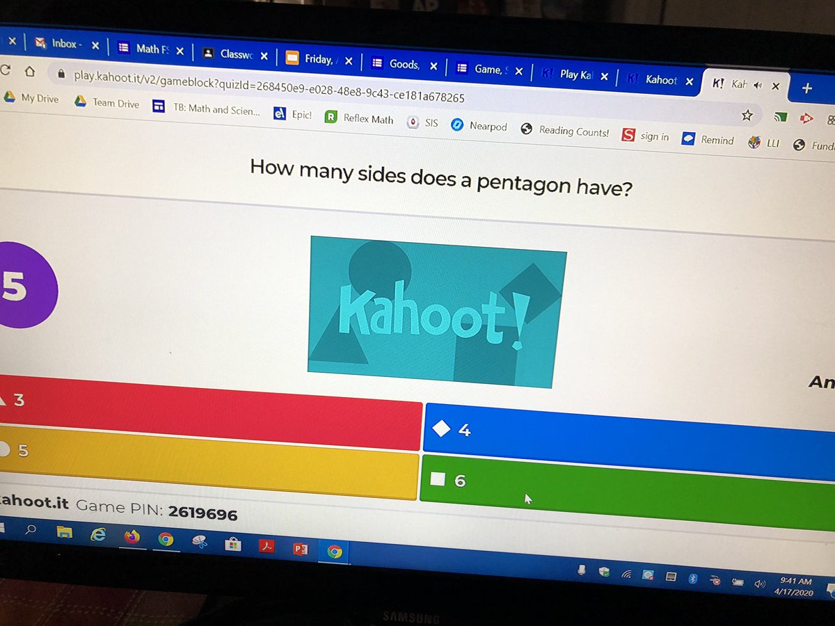 MsStansell's tweet photo. Played a little game of Kahoot this morning!! #VerdeVirtual https://t.co/rltHI9Vtd1